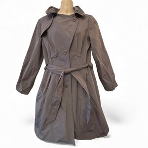 Banana Republic Lightweight 3/4 Sleeve Grey Trench Coat Women's Size Small